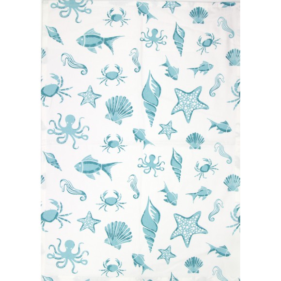 Sealife Marine Tea Towel, 71x51cm