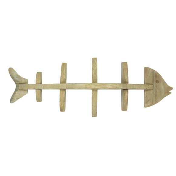 Wooden Fish Bones Shelf, 66cm