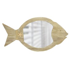 Fish-shaped Wooden-framed Mirror, 56cm