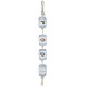 Hanging Fishing Floats (4), blue/white, 70cm