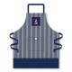 Lighthouse Apron, navy stripe/red, 68x87cm