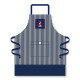 Lighthouse Apron, navy stripe/red, 68x87cm