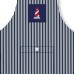 Lighthouse Apron, navy stripe/red, 68x87cm