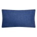 Denim-style Cushion with Whale, blue, 50x30cm