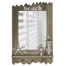 "Beach" Mirror with Starfish/Lighthouse, 60cm