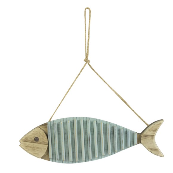 Wooden Decorative Hanging Fish, 28cm