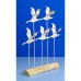 Flying Seabirds on Wooden Stand, 34cm