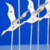 Flying Seabirds on Wooden Stand, 34cm