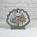 Coral/Fish in Shell Frame, grey, 18cm