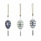 Striped Floats Hanging Décor, 18cm, 3 assorted