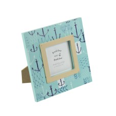 Photo Frame with Anchors, blue, 15cm