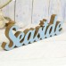 "Seaside" Sign, blue, 30cm