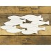 Wooden Shoal of Fish, white, 46cm