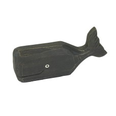 Wooden Whale, navy, 20cm