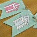 Wooden Beach Huts Bunting, 150cm