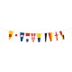 Wooden Code Flag Numbers Bunting, 130cm