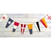 Wooden Code Flag Numbers Bunting, 130cm