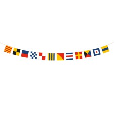 Wooden Code Flag Bunting, 160cm