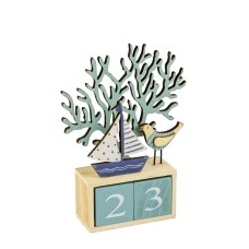 Coral and Sailboat Calendar, 18cm