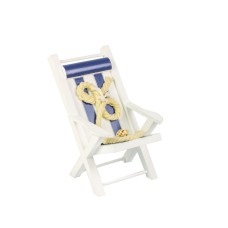 Mini Deckchair with Ropes, 15cm