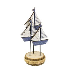 Triple Sailboat Ornament, 19cm