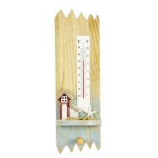 Thermometer/Hook with Beach House, 35cm