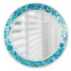 Circular Mosaic Mirror, Blue, 50cm