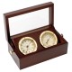Brass Clock & Barometer Set in Box