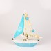 Yachts with Starfish, Beads and Nets, 17cm, 3 assorted