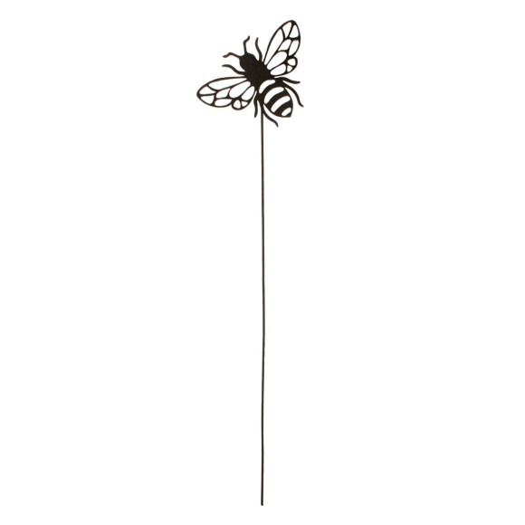 Metal Bee Silhouette Plant Pot Stake, 46cm