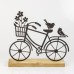 Metal Bike with Birds Silhouette, 20cm