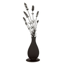 Metal Vase with Wheat Stems Silhouette, 34cm