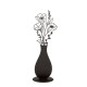 Metal Vase with Pansies Silhouette, 28cm
