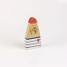 Wooden Walrus with Hat, Stripes, 12cm