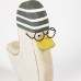 Wooden Duck with Hat, 13cm