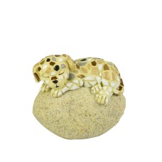 Mosaic Dog on Stone, 8cm