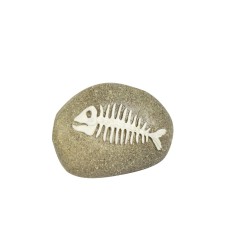 Fish Fossil Pebble, 9cm