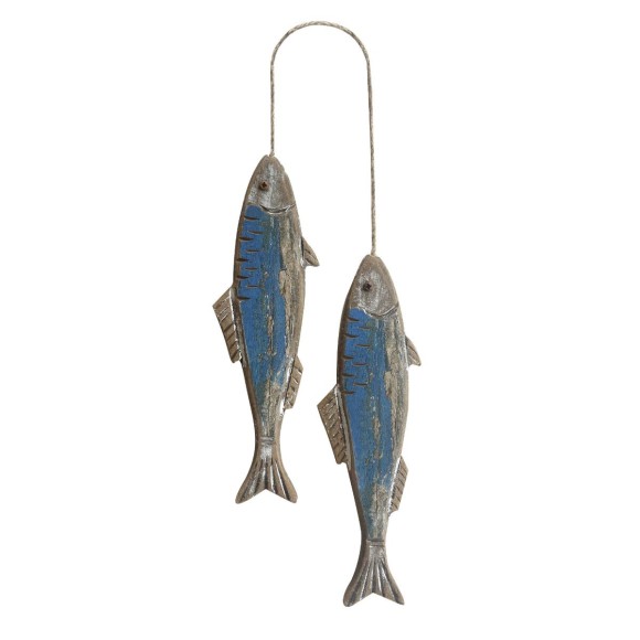 Wooden Fish, Blue, 20cm