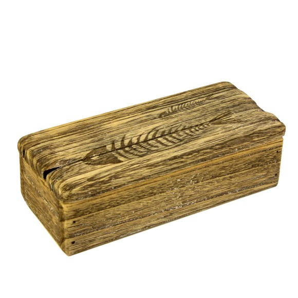 Rectangular Box with Fish Bones, 22cm