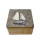 Fishing Boat with Sails Box, 9x9cm