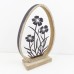 Metal Flowers in Wood Frame, 23cm