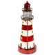 Stained Glass Lighthouse, red, 32cm