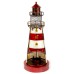 Stained Glass Lighthouse, red, 32cm