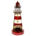 Stained Glass Lighthouse, red, 32cm