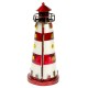 Stained Glass Lighthouse, red, 18cm