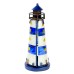 Stained Glass Lighthouse, blue, 18cm