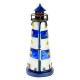 Stained Glass Lighthouse, blue, 18cm
