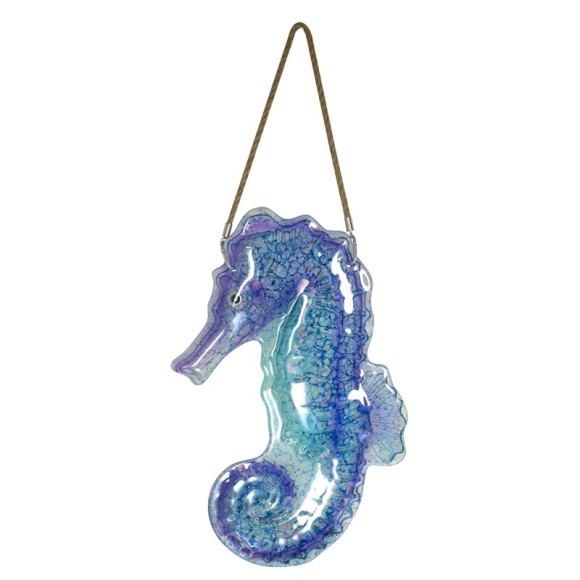 Seahorse Glass Wall Décor, 43x28cm