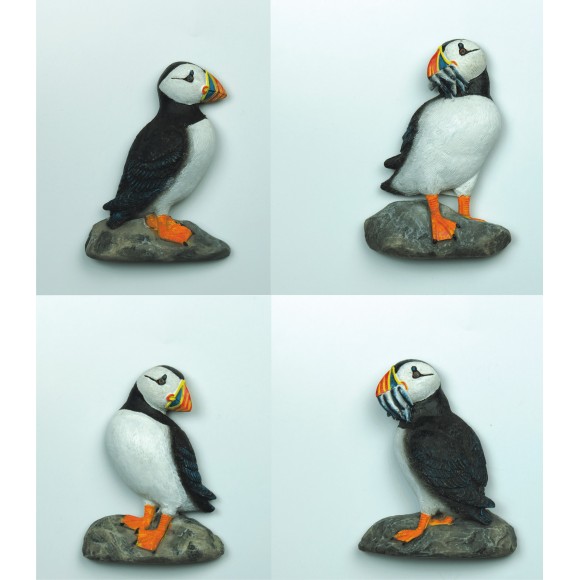 Puffin Magnet, 7cm, 4 assorted