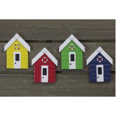 Beach Hut/Life Ring Magnet, 7cm, 4 assorted